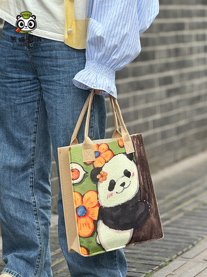 Lightweight Panda Gifts Bag Felt Handbag