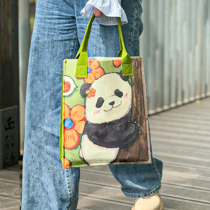 Lightweight Panda Gifts Bag Felt Handbag