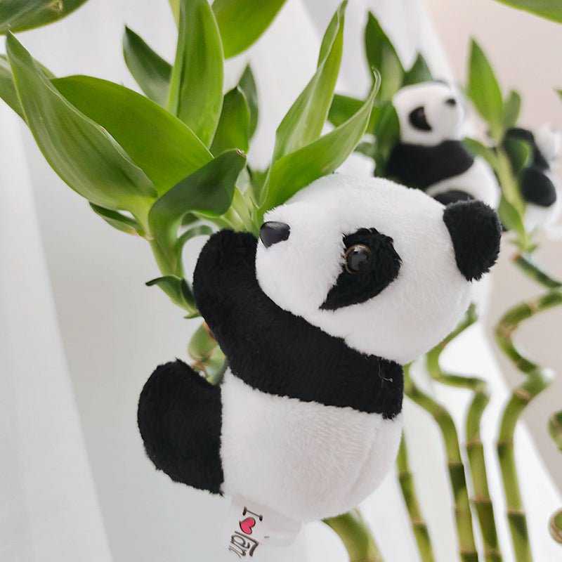 Stuffed Panda Mini Toy Clip Keychain