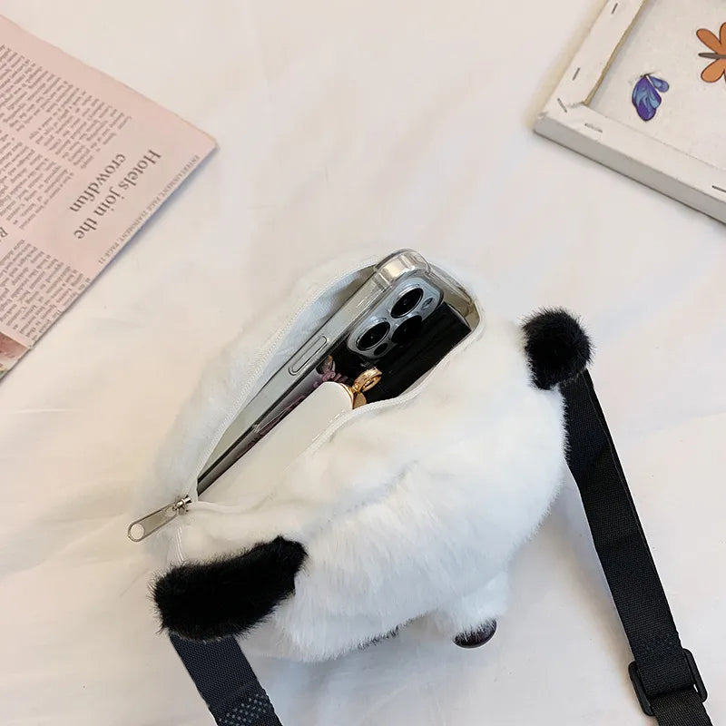 Soft Plush Panda Toy Doll Bag
