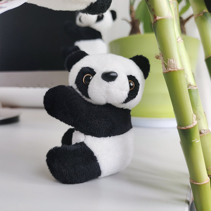 Stuffed Panda Mini Toy Clip Keychain