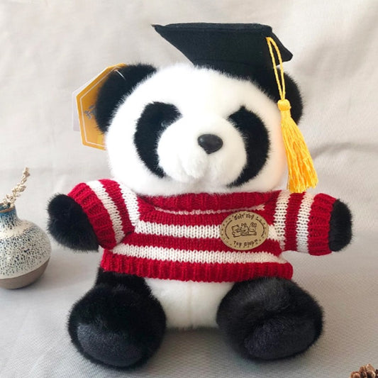Doctor Panda Plush With Sweater Cap