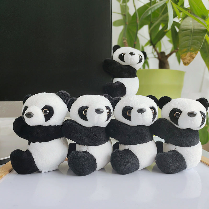 Stuffed Panda Mini Toy Clip Keychain