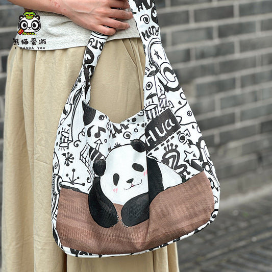 Cute Panda Tote Bag Large Capacity