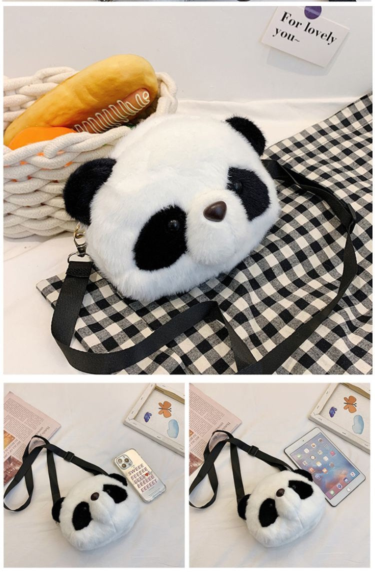 Soft Plush Panda Toy Doll Bag