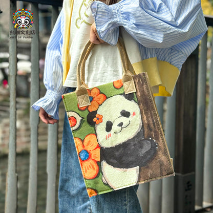 Lightweight Panda Gifts Bag Felt Handbag