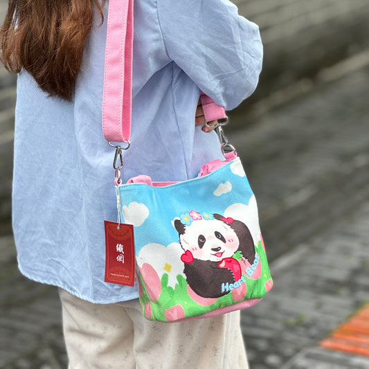 Canvas Panda Bag Girls Shoulder Bag