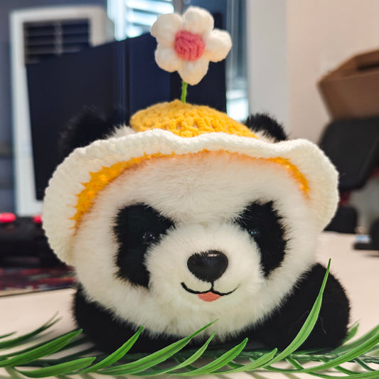Adorable Panda Doll with Flower