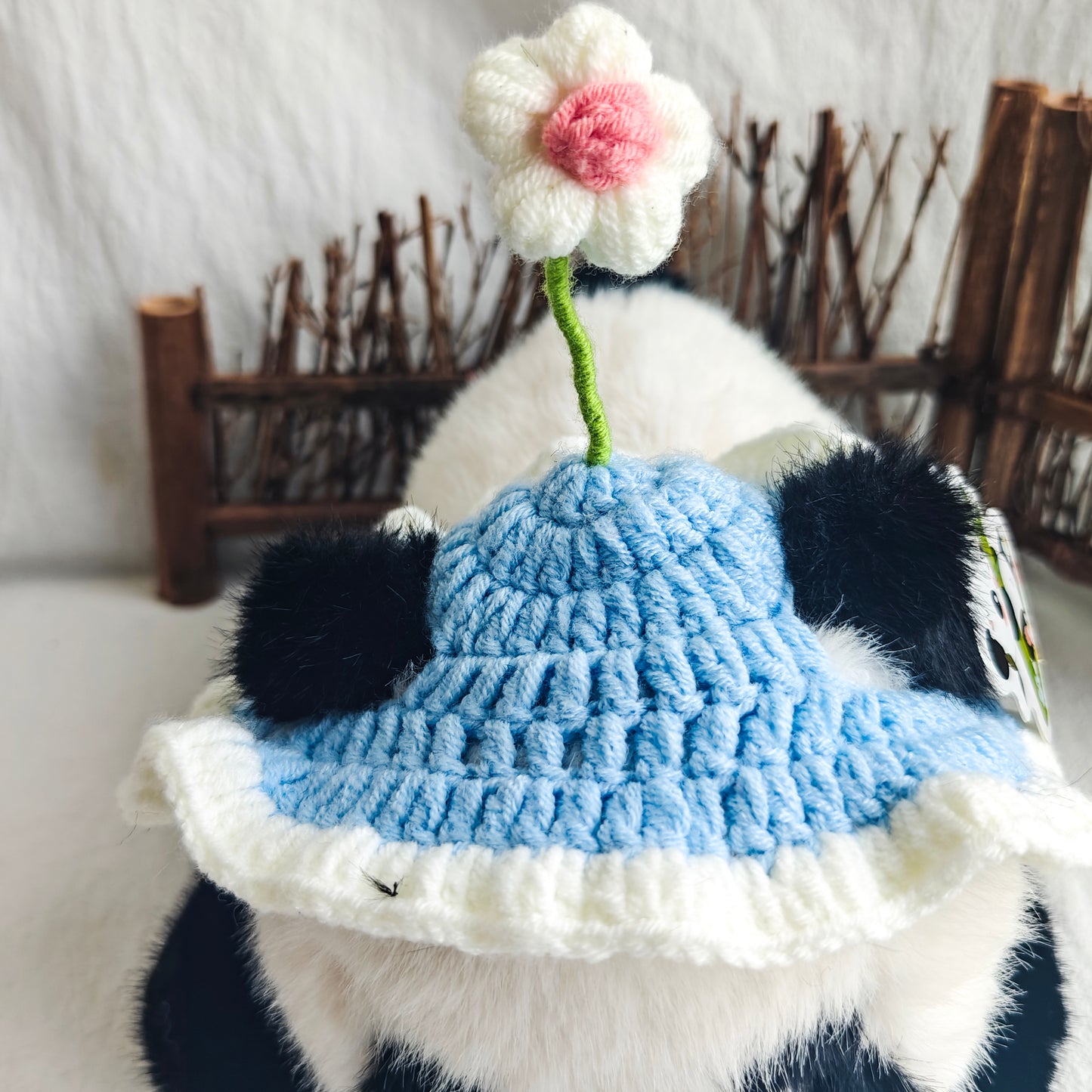 Adorable Panda Doll with Flower