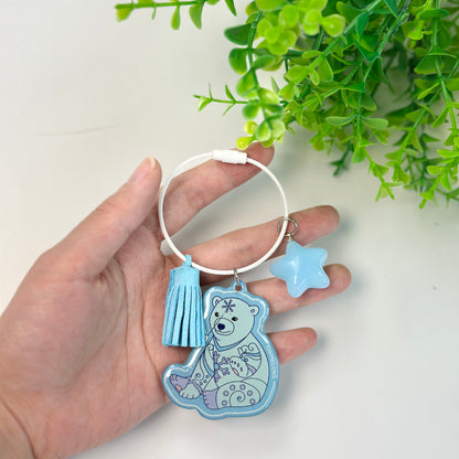 Animal Keychains Embroidered Cartoon Pendant