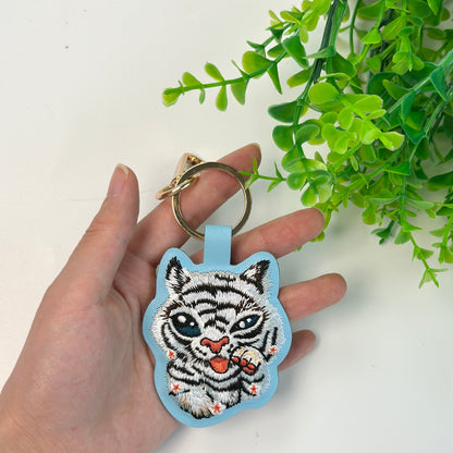 Animal Keychains Embroidered Cartoon Pendant