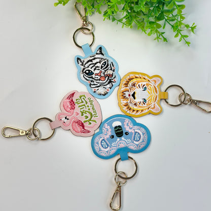 Cartoon Tiger Embroidered keychain