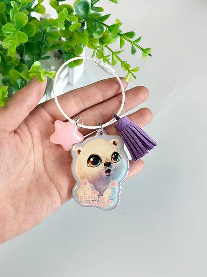 Polar Bear Keychain Acrylic Pendant Gifts