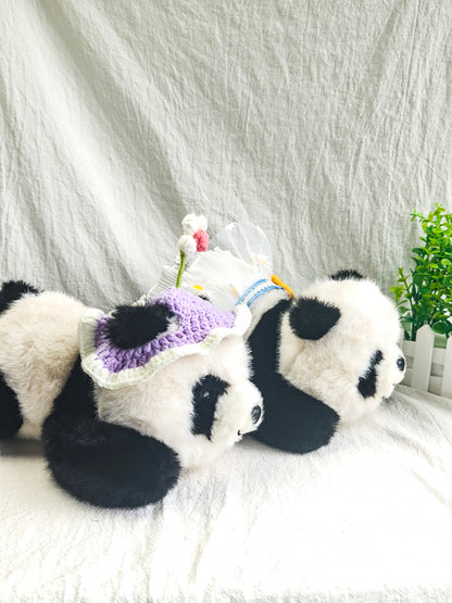 Adorable Panda Doll with Flower